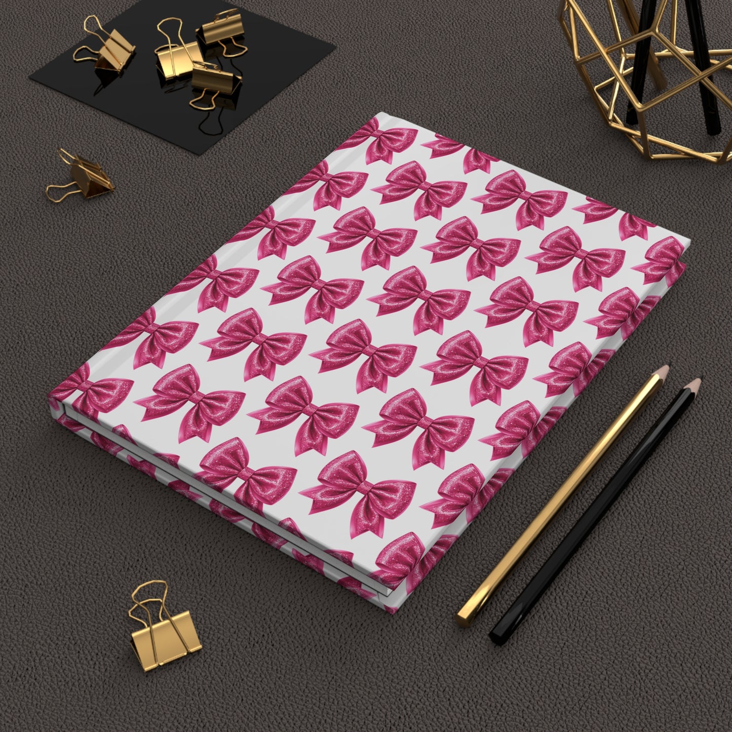 Coquette Glitter Bow Notebook