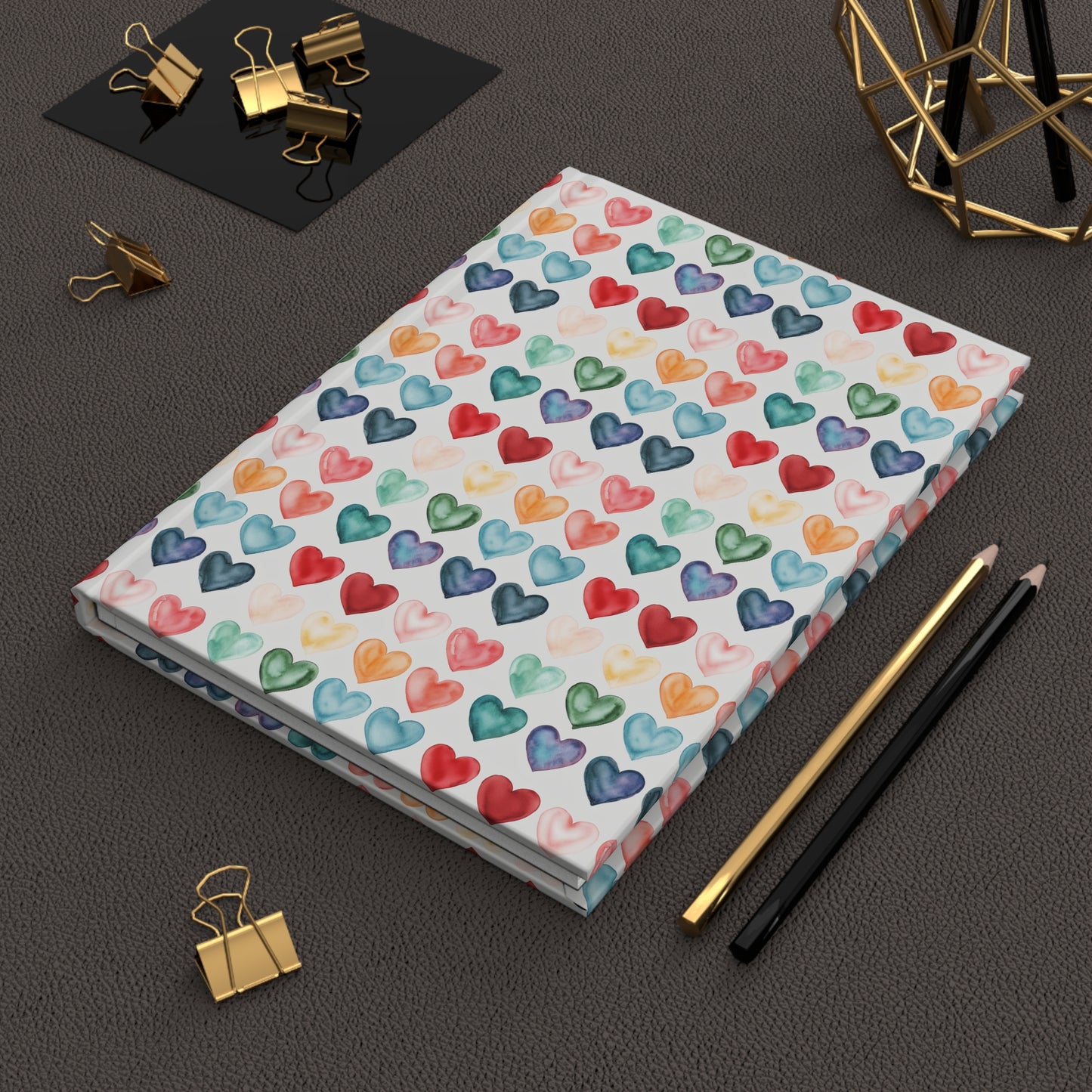 Colorful Hearts Notebook